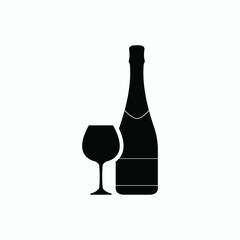 wine icon vector sign  symbol