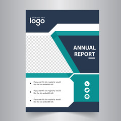 Abstrat Annual Report Cover Design Template.