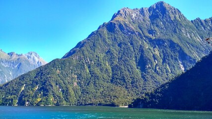 mountain landscape with lake