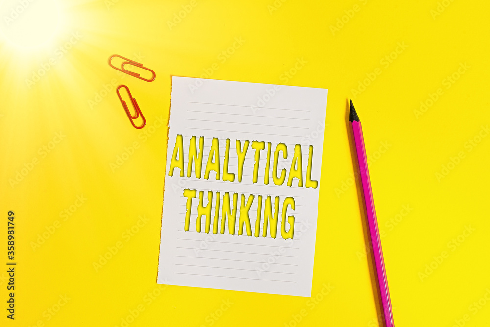 Poster conceptual hand writing showing analytical thinking. concept meaning component of visual pondering t