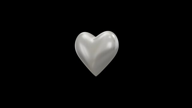3D Silver Heart Loop Animation with QuickTime / Alpha Channel / Prores 4444.
Can be used with any kind of Celebration events and Give your Work more alive view.