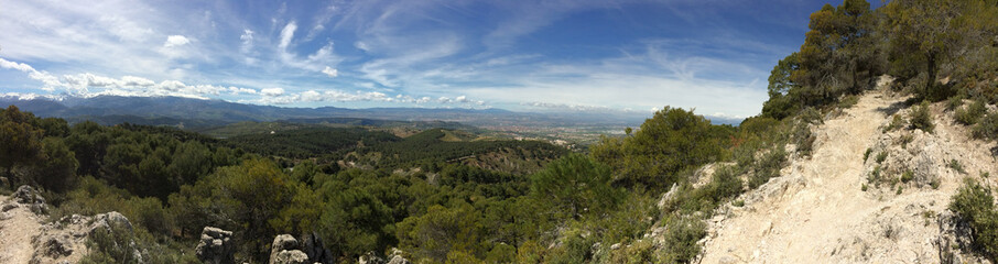 Fototapeta premium Sierra Nevada, Spain, landscape and nature in panorama
