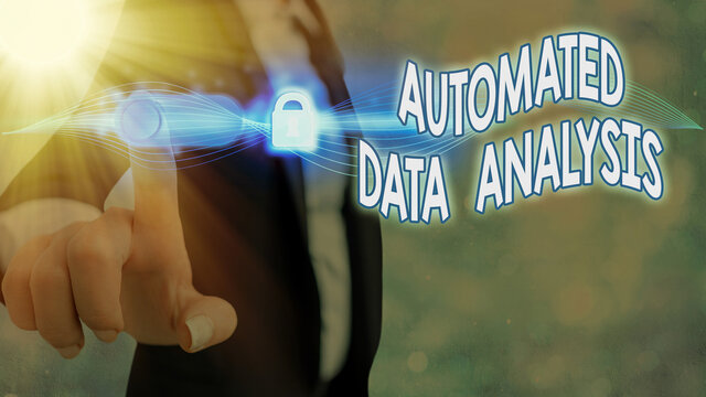 Handwriting text Automated Data Analysis. Conceptual photo Artificial intelligence and deep learning technology