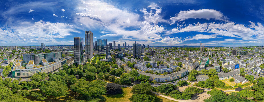 Frankfurt Main Skyline Germany 360&deg; vr