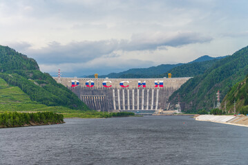 Dam of Sayano-Shushenskaya hydro power station. Russia