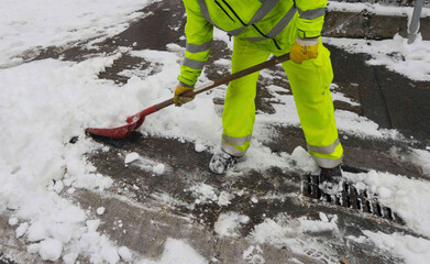 snow clearance in the winter