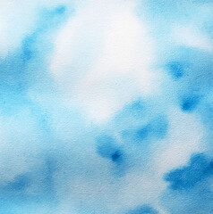 beautiful Blue print watercolor abstract background Hand drawn frame
