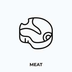 meat icon vector. meat sign symbol