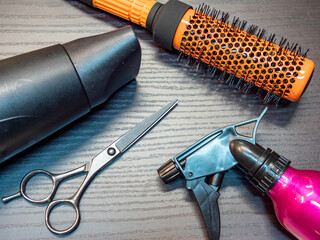 Ausstattung Werkzeug im Friseur