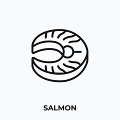 salmon icon vector. salmon sign symbol