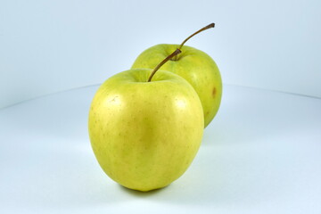 green apple on a white background