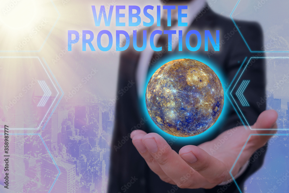 Poster handwriting text website production. conceptual photo creating sites with layout content and graphic