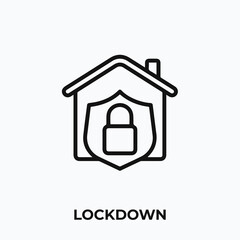 lockdown icon vector. lockdown sign symbol