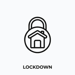 lockdown icon vector. lockdown sign symbol