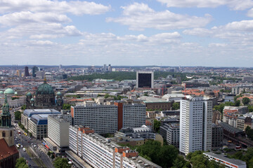 Panoramic view to Berlin from Radisson Berlin Alexanderplatz Hotel