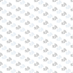 5G. Network sign. Vector pattern. Five generation of internet symbol. 5g technology icon. High speed internet 