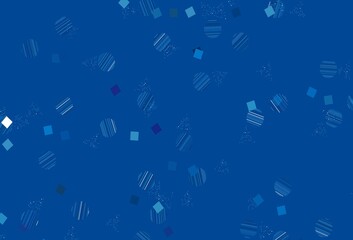 Light BLUE vector background with polygonal style with circles.