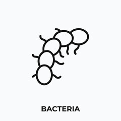 bacteria icon vector. bacteria sign symbol