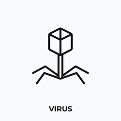 virus icon vector. virus sign symbol