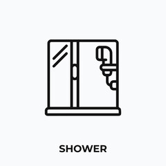 shower icon vector. shower sign symbol