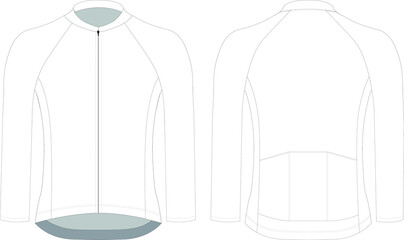 Cycling short sleeve jersey custom design blank template vector illustration 