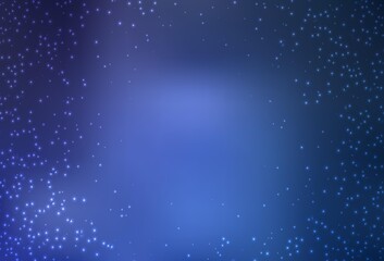 Light BLUE vector template with space stars. Blurred decorative design in simple style with galaxy stars. Pattern for astronomy websites.