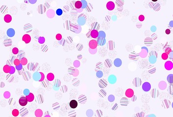 Light Multicolor vector template with circles.