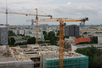 Panoramic view to Berlin from flat on Lange street