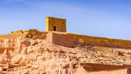 It's Kasr of Ait Benhaddou, a fortified city, the former caravan way from Sahara to Marrakech. UNESCO World Heritage, Morocco