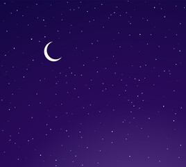 Stars in the night sky. Vector drawing