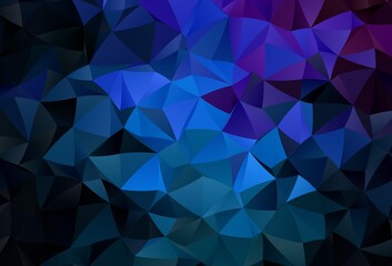 Dark Pink, Blue vector abstract mosaic backdrop.