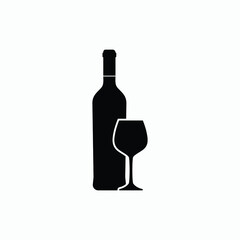 wine icon vector