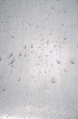 Water drops texture on gray metal, drops on metal surface background.