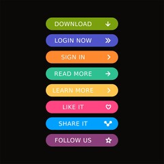 Vector of Frame Button Design Template