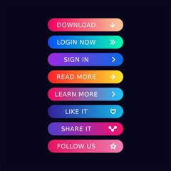 Vector of Frame Button Design Template