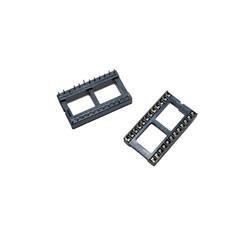 Fototapeta premium IC Base socket holder isolated on white
