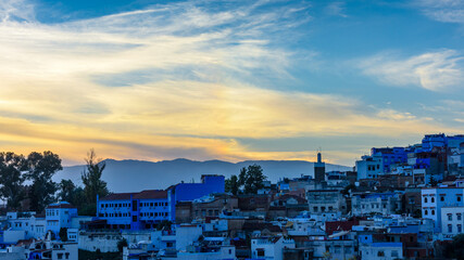 It's Architecture of Chefchaouen, small town in northwest Morocco famous by its blue buildings