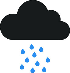 Weather icons on white background. Vector illustration.