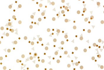 Light Orange vector background with polygonal style with circles.