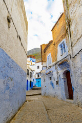 It's Blue walls of the houses of Chefchaouen, Morocco.