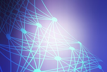 Light Purple vector template with artificial intelligence structure.