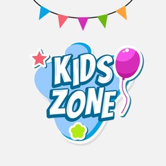 Vector of Kids Zone Design Template