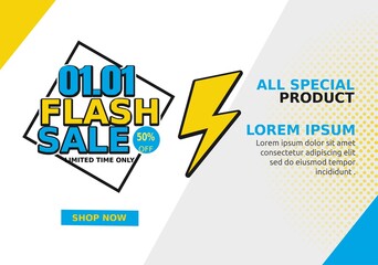 Vector of Flash Sale Design Template