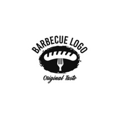 Fork and the Sausage Food on the Restaurant Illustration