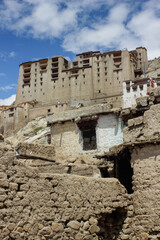 Ancient Tibetan Palace of Leh, an historical tourist destination of the Tibetan region of Ladakh in India