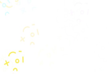 Light Multicolor vector pattern with Digit symbols.