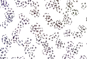 Light Green, Red vector background with math elements.