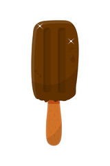 Eskimo ice cream flat vector illustration