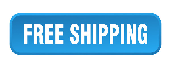 free shipping button. free shipping square 3d push button