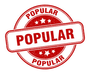 popular stamp. popular round grunge sign. label